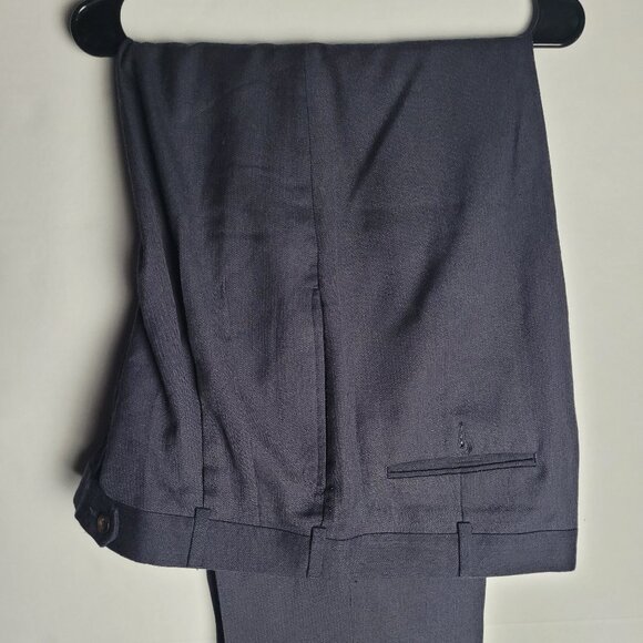 Perry Ellis Portfolio Dress Pants Mens Size 38x30 Tapered Flat Front Dark Gray - Picture 1 of 3